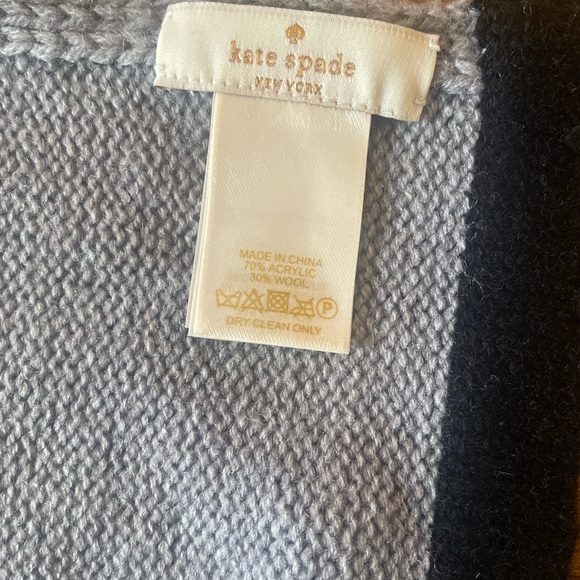 Kate Spade Gray and Black Knit Scarf - Picture 3 of 6